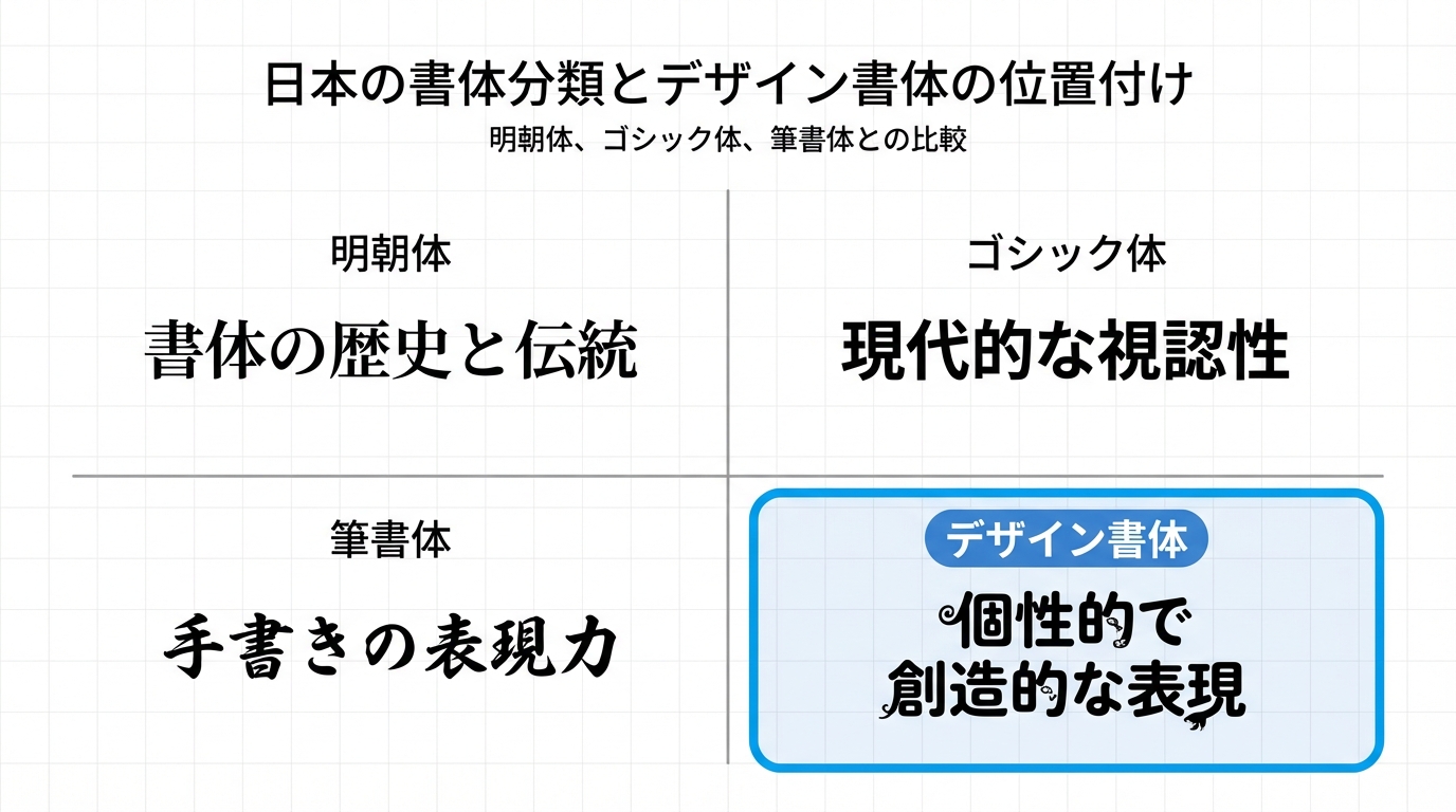 デザイン書体の位置づけ