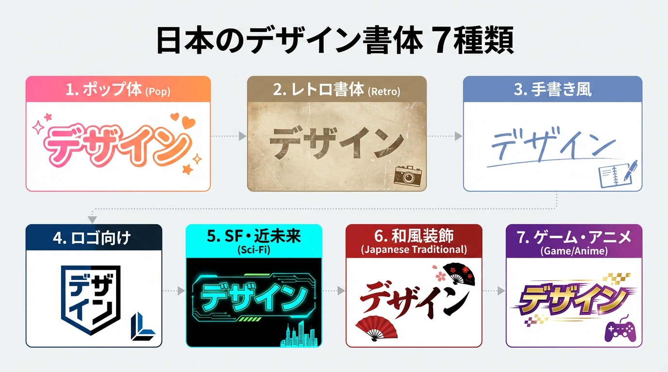 デザイン書体の種類一覧