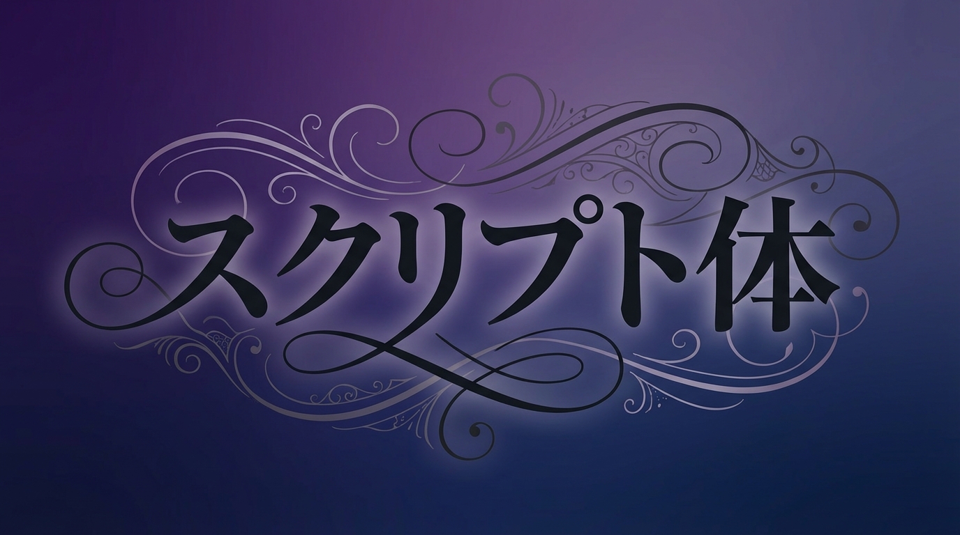 スクリプト体とは？種類・特徴・筆記体との違いをわかりやすく解説